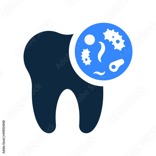 Tooth, germs, dental icon. Simple editable vector illustration.
