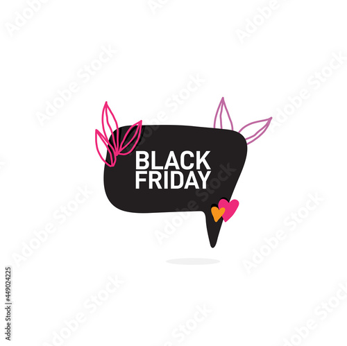 Black Friday shopping banner and announcement poster design. Shopping spree for Black Friday. Vector illustration.