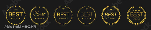 Best choice Golden laurel wreath label set