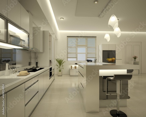 Fototapeta Naklejka Na Ścianę i Meble -  modern kitchen interior