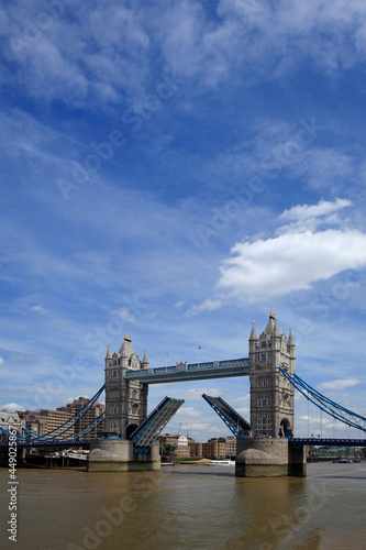 Tower bridge raising, London, UK