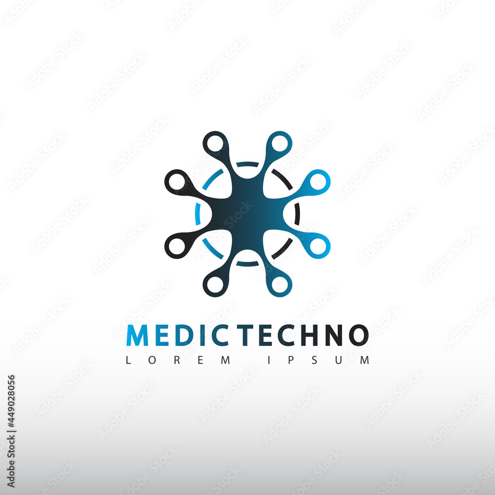 Medical Techno Logo. Medic And Tech Icon Symbol. Design Vector Icon Illustration. Medical Techno Logo. Medic And Tech Icon Symbol. Design Vector Icon Illustration.