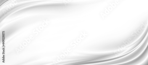 White fabric texture background 3D illustration