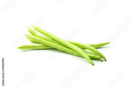 Green beans,bunch of green beens, Delicious fresh green bean isolated on the white  background.
