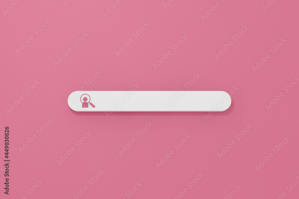 Internet Person Information Search Bar Icon. 3d Rendering Internet Person Information Search Bar Icon. 3d Rendering