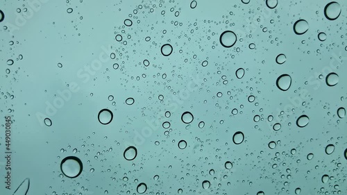 Rain Droplets on Glass