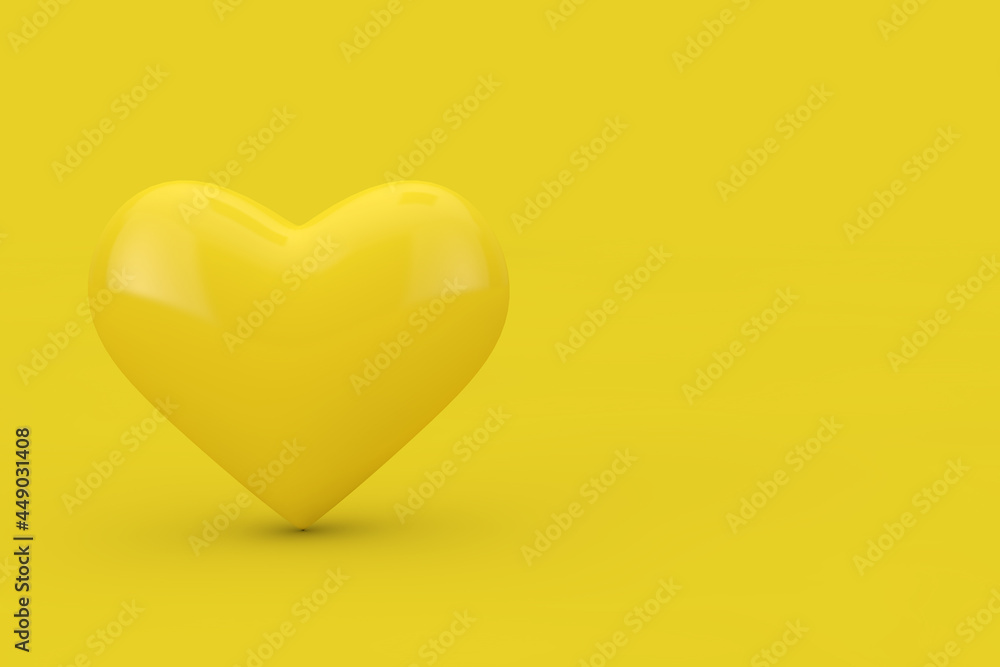 Yellow Heart as Duotone Style. 3d Rendering Yellow Heart as Duotone Style. 3d Rendering