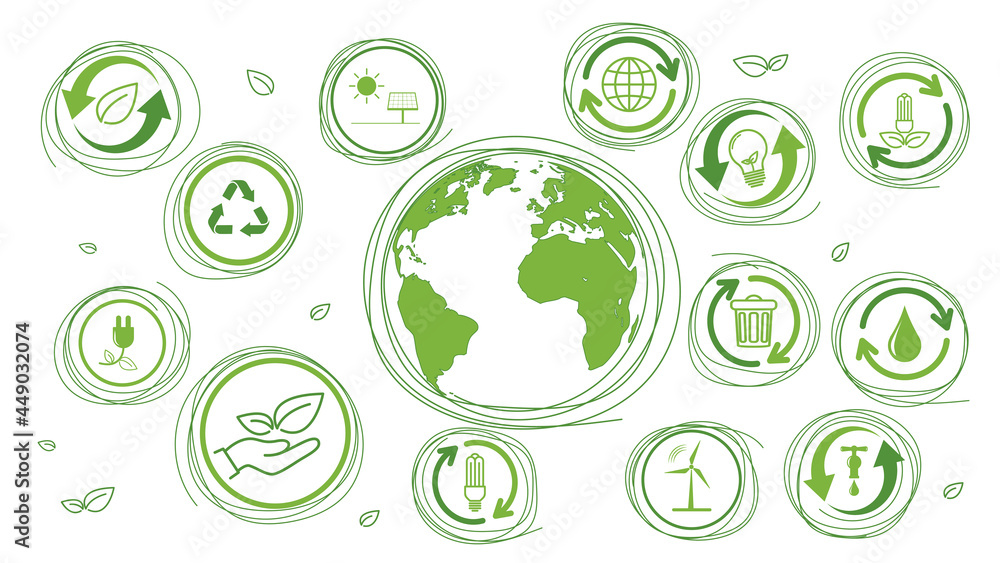 Sustainable development, World Environmental and Ecology friendly concept, Vector illustration Sustainable development, World Environmental and Ecology friendly concept, Vector illustration