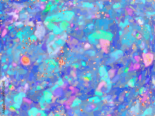 Seamless Opal gemstone background. Trendy abstract Vector template for holiday designs, invitation, card, pattern, wedding