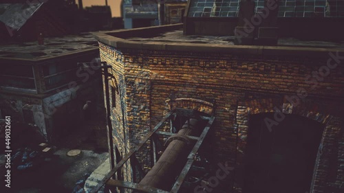 Abandoned Industrial Buildings of old factory