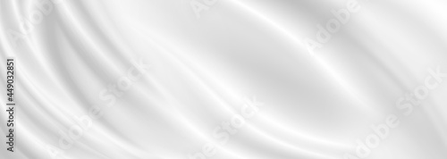 Abstract white fabric background with copy space 3D illustration