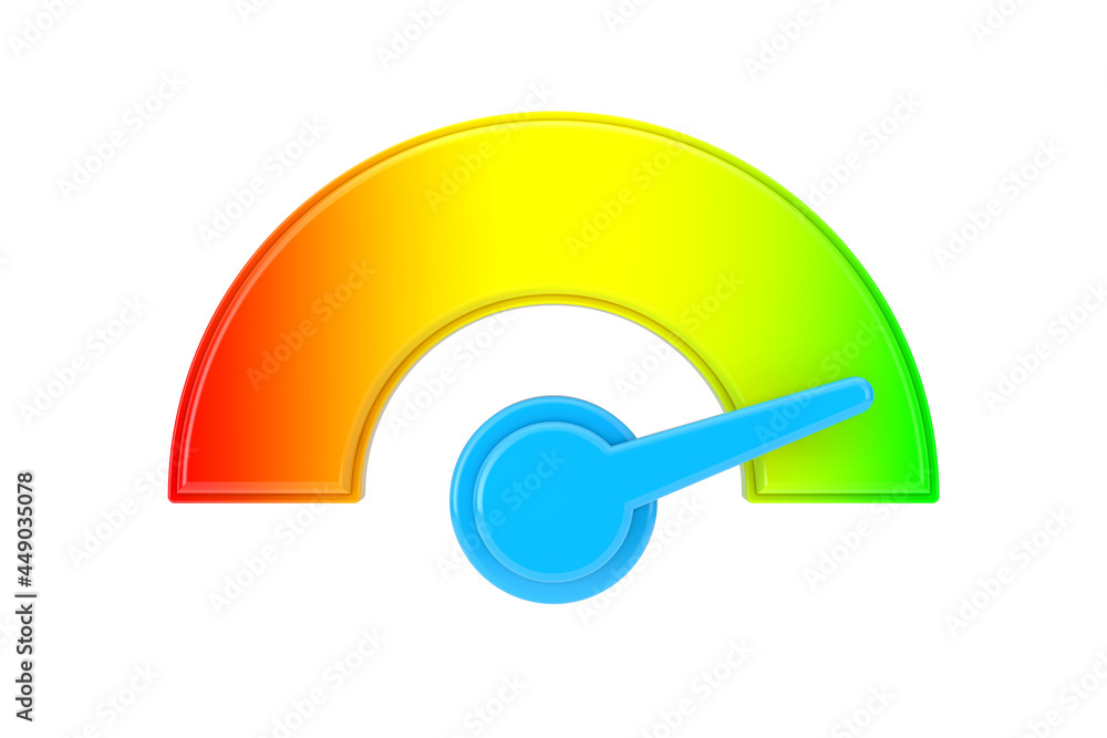 Energy or Fuel Level Meter Dial Gage Icon. 3d Rendering Energy or Fuel Level Meter Dial Gage Icon. 3d Rendering