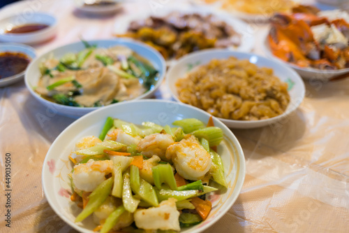 Homemade dinner with Hong Kong style dishes