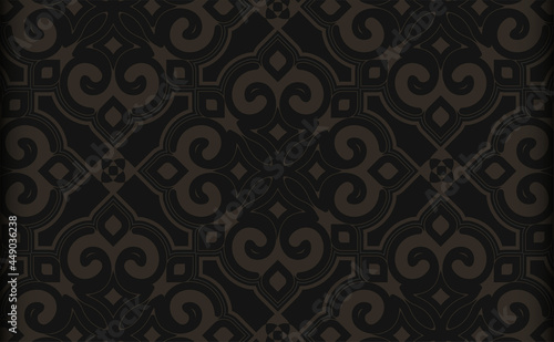 dark ethnic seamless pattern template