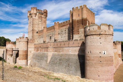Panorámica del castillo de La Mota en Medina del Campo, España