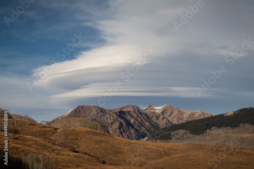 Lenticular Clouds Over Avery Mountain