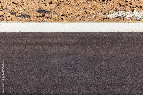 Canvas-taulu Definitive asphalt paving used on newly applied public roads, with the character