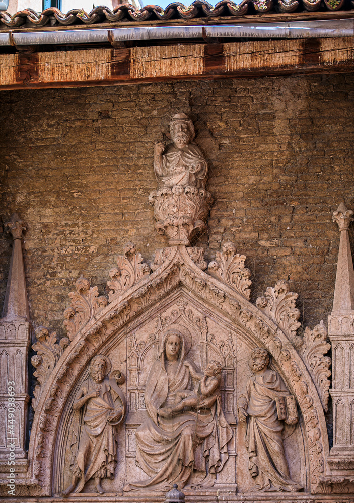 Ancient gothic portal, Venice, Italy