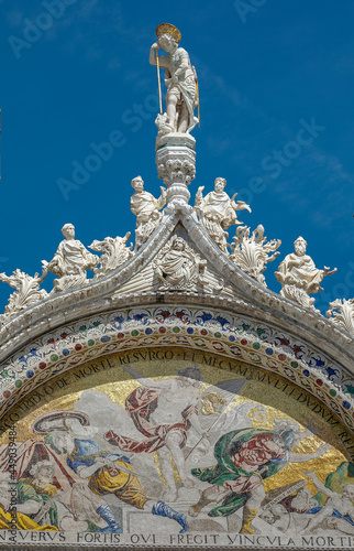 Details of the  St. Mark's Basiilica, Venice, Italy photo