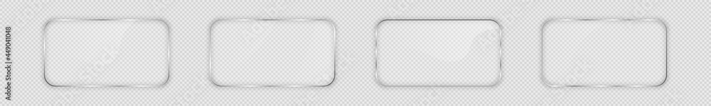 Glass plate in rounded rectangular frame Glass plate in rounded rectangular frame