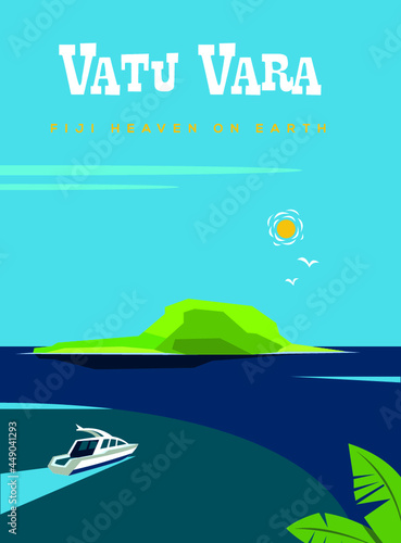 Vatu Vara Fiji Vector Illustration