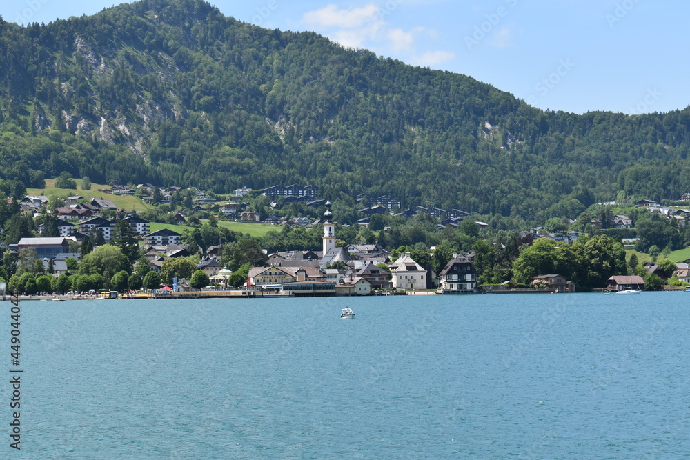 Sankt Gilgen am Wolfgangsee. City on the lake