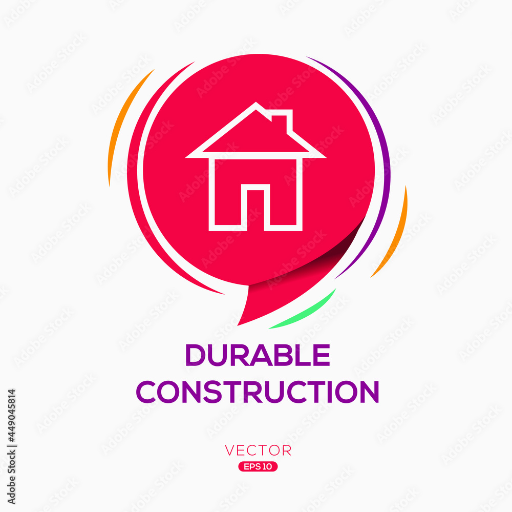 Fototapeta premium Creative (Durable construction) Icon ,Vector sign.