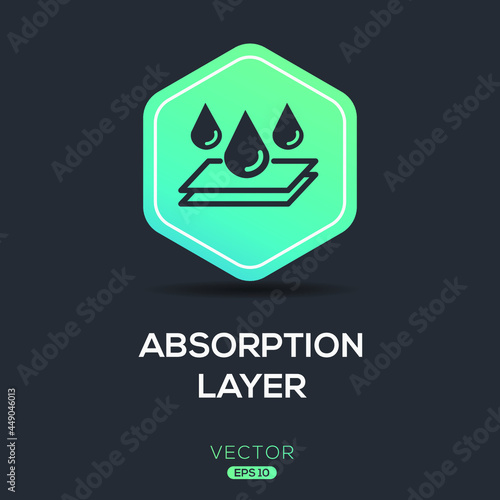 Creative (Absorption layer) Icon ,Vector sign.