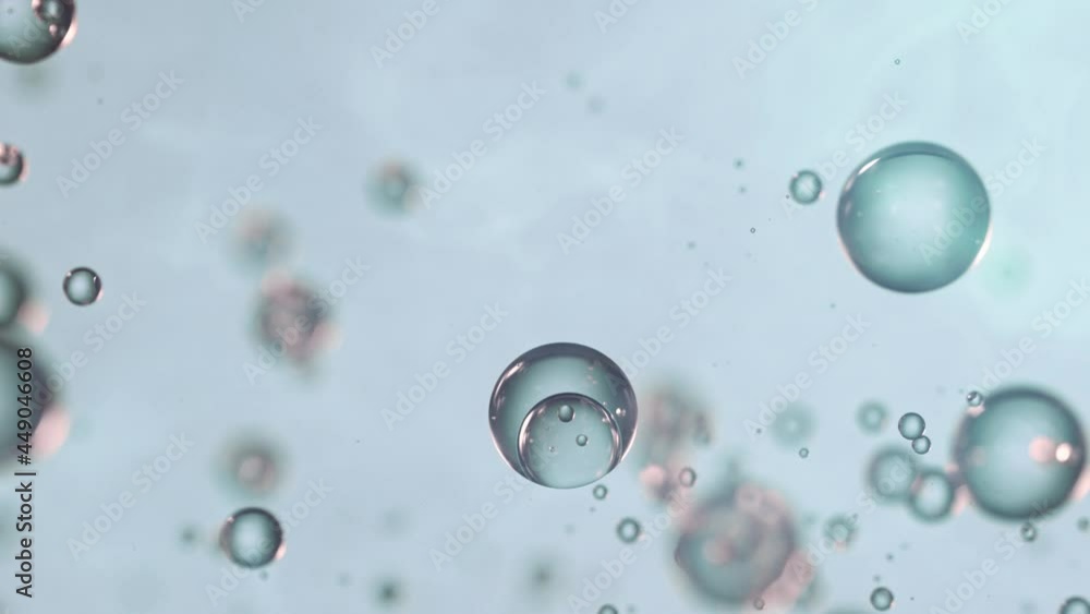 Super Slow Motion Shot of Moving Bubbles on White Background at 1000fps Super Slow Motion Shot of Moving Bubbles on White Background at 1000fps