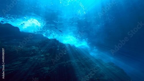 Beautiful underwater magic and fantasy in ocean