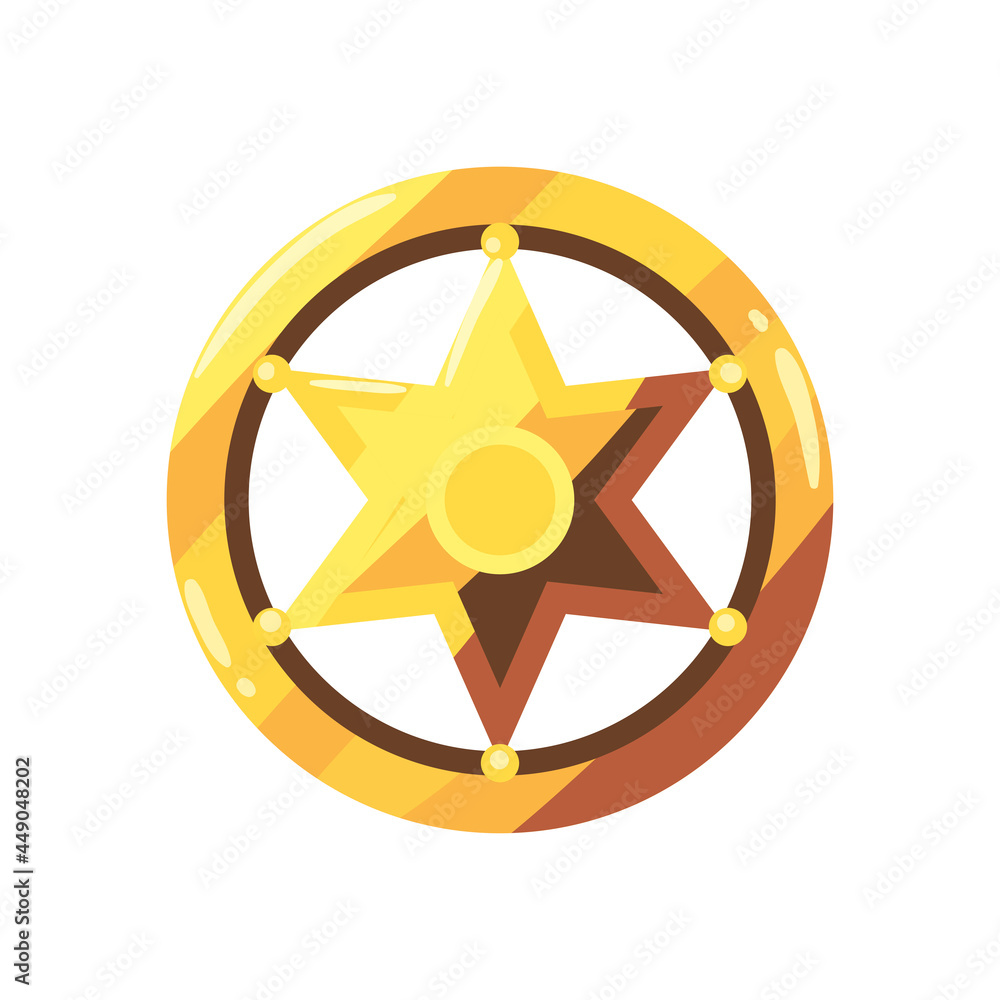 Obraz premium police office star