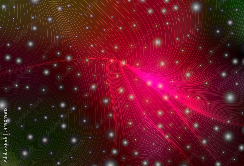 Dark Green, Red vector template with circles, lines. Dark Green, Red vector template with circles, lines.