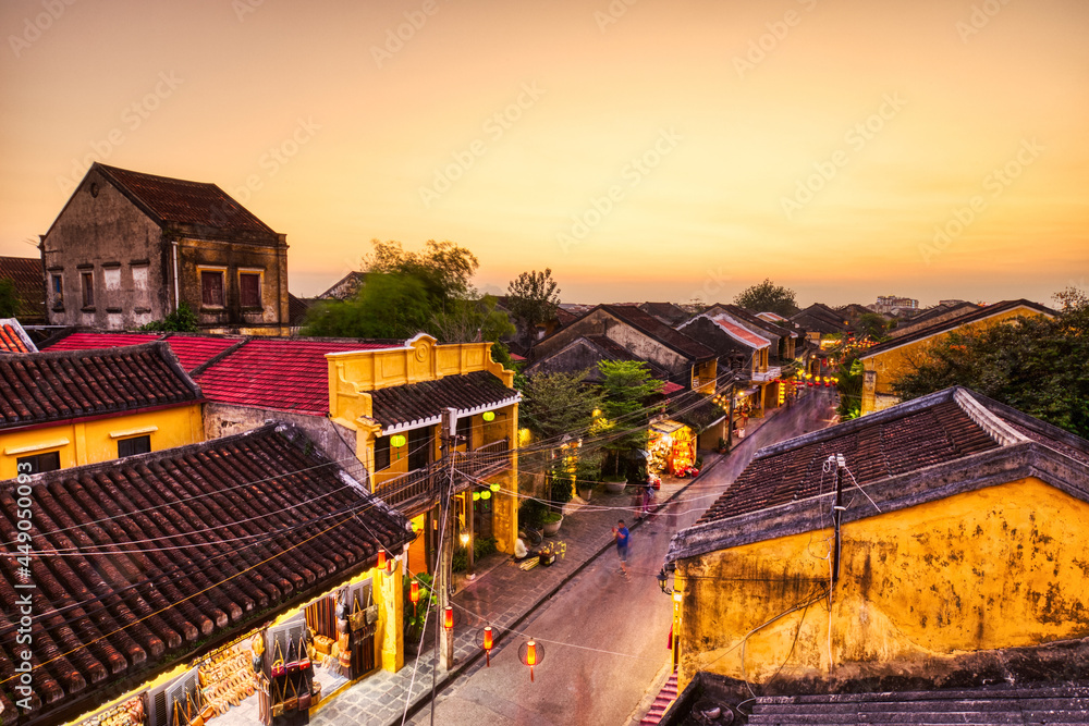 Aerial View of Hoi An at Sunset