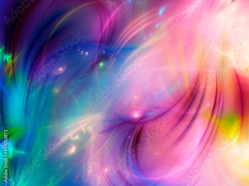 blue and purple abstract fractal background 3d rendering illustration