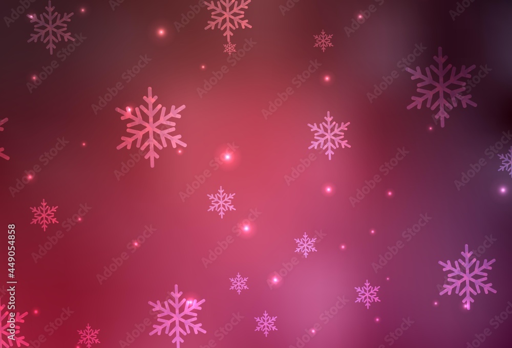 Light Pink, Red vector pattern in Christmas style. Light Pink, Red vector pattern in Christmas style.