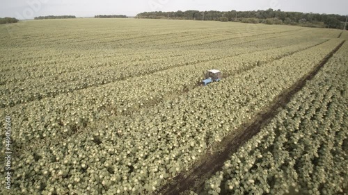 less often aerial photography, agricultural machinery, sunflower harvesting.