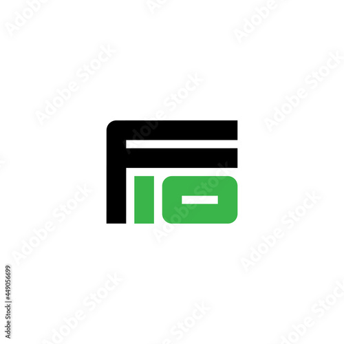 Letter F and number 10 - logo. Vector logotype. F10 - design element or icon. photo