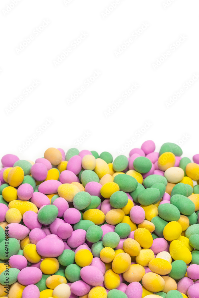 Group of colorful peanuts in glaze. Group of colorful peanuts in glaze.