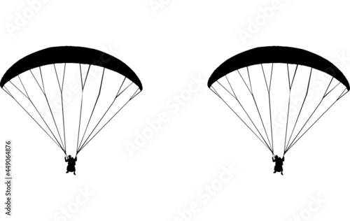 Paragliding Silhouette Vector 