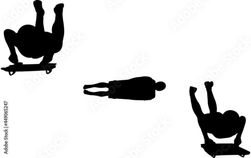 Skeleton Sport Silhouette Vector 