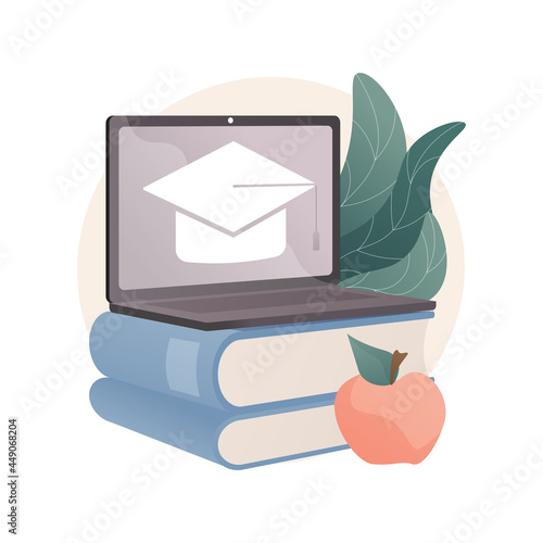 Online school platform abstract concept vector illustration.