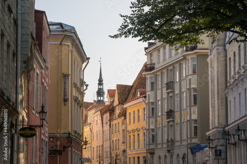 Tallinn, Estonia - July 25, 2021: Walking through the streets of Tallinn in the old town in summer, European destination © icephotography