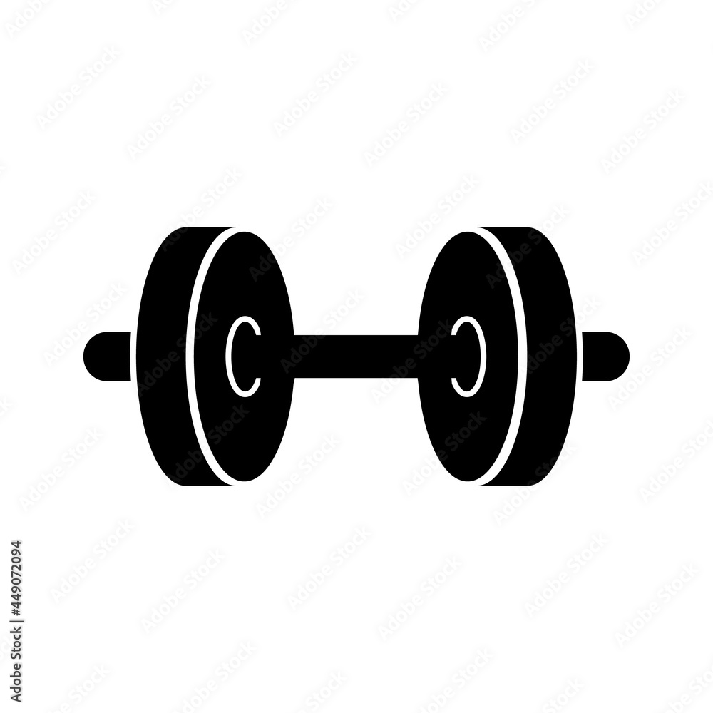 Dumbbell icon, fitness, gym logo isolated on white background Dumbbell icon, fitness, gym logo isolated on white background