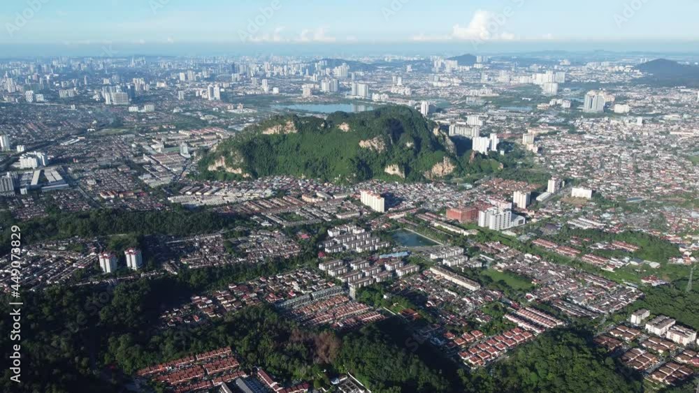 Aerial view suburban area of Gombak, Batu Caves. Aerial view suburban area of Gombak, Batu Caves.