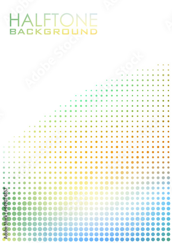 Multicolored dotted pattern with gradient. Vertical background