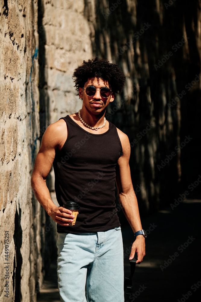 portrait of a black man in the city - fashion concept portrait of a black man in the city - fashion concept
