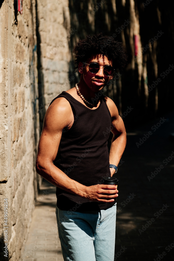 portrait of a black man in the city - fashion concept portrait of a black man in the city - fashion concept