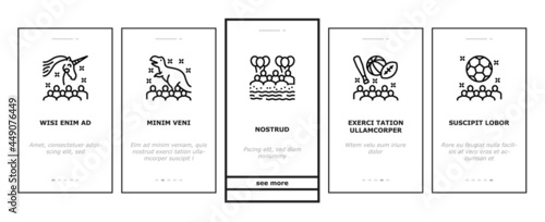 Kids Birthday Party Onboarding Mobile App Page Screen Vector. Magic And Disco Kids Birthday Party, Outdoor Soccer Sport And Virtual Escape Room, Pool And Beach Illustrations