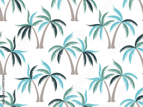 Palm tree minimal seamless pattern vector design.