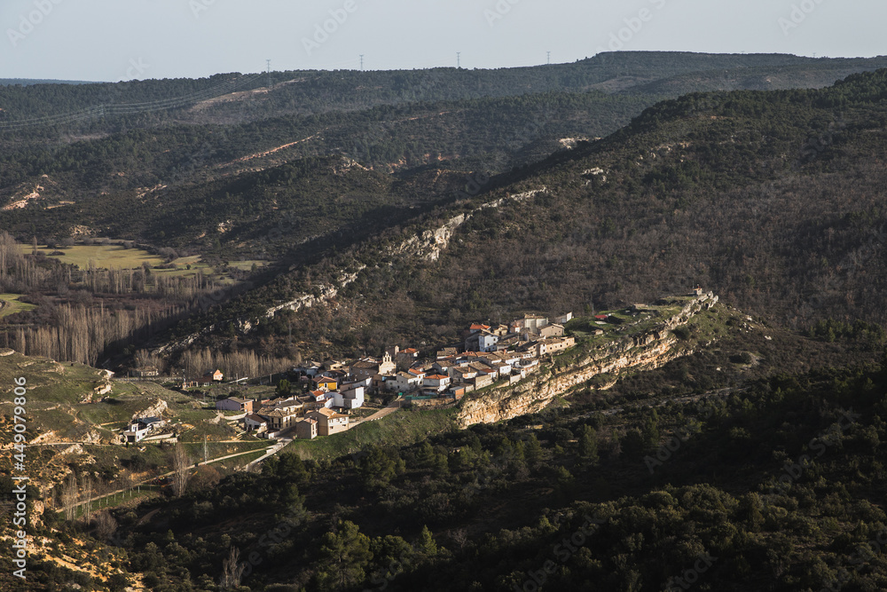 Obraz premium Town built on a mountain
